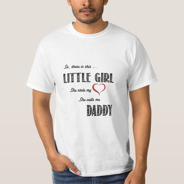 Papa de T-shirt de Valentine de fille (Devant)