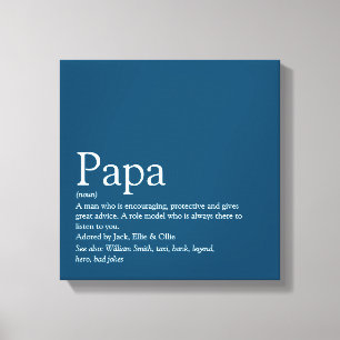 Papa definiert Blau als der beste Vater der Welt Leinwanddruck