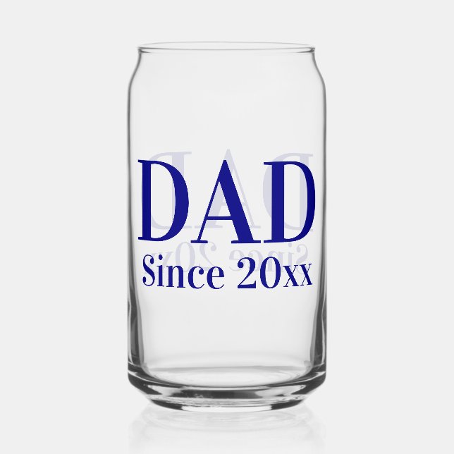 Papa depuis 20xx Modèle de texte bleu marine (Recto)