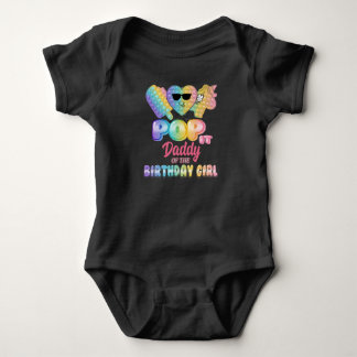 Papa der Geburtstags-Pop es Girl Bday Party Funny Baby Strampler