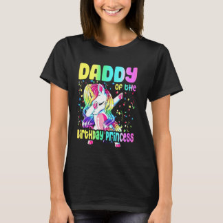 Papa der Geburtstagsprinzessin Dabbing Einhorn Mäd T-Shirt