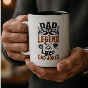 Papa Der Mann Der Mythos Der Legende Becher Zweifarbige Tasse