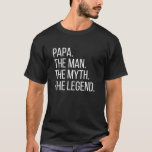 Papa Der Mann der Mythos der Legende Funny Tshirt<br><div class="desc">Dieses lustige Shirt "Papa Der Mann Der Mythos Die Legende" ist eine phantastische Geschenkidee für eine liebende Großad zum Vatertag oder zum Geburtstag!</div>