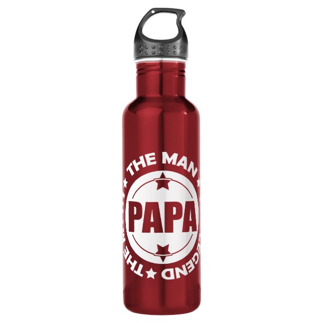 Papa. Der Mann. Der Mythos. Die Legende. Edelstahlflasche (Vorderseite)