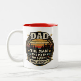 Papa Der Mann Der Mythos Die Legende Lustiges Vate Zweifarbige Tasse