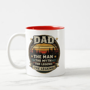Papa Der Mann Der Mythos Die Legende Lustiges Vate Zweifarbige Tasse