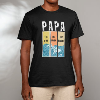Papa Der Mann Der Mythos Die Legende Retro Papa Va T-Shirt