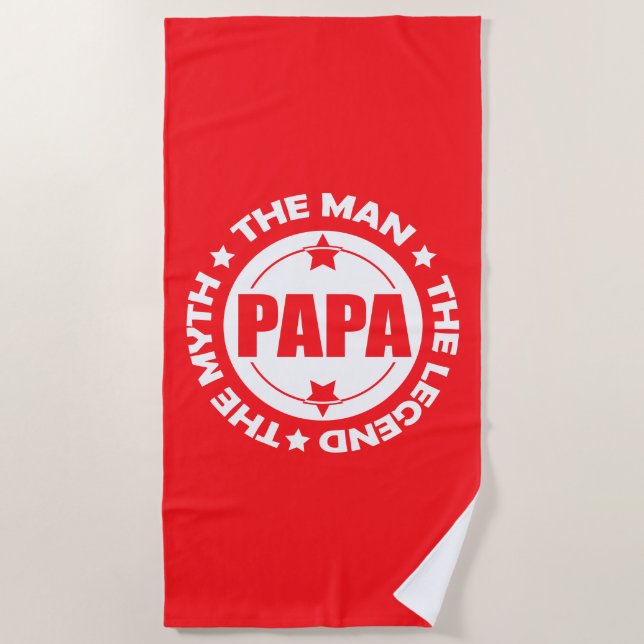 Papa. Der Mann. Der Mythos. Die Legende. Strandtuch (Vorderseite)