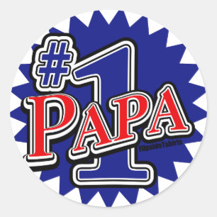 Papa der Nr.-1 Runder Aufkleber