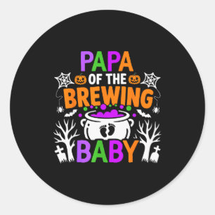 Papa des brauenden Babys Halloween-Kostüm Runder Aufkleber