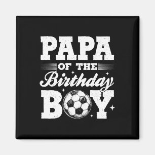 Papa des Geburtstags-Soccer-Jungen passende Famili Magnet