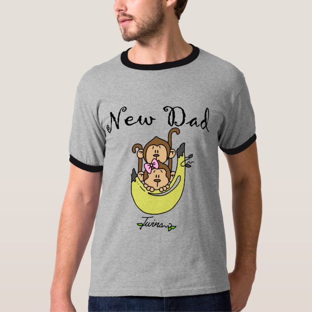 Papa des jumeaux garçon et les T-shirts et les (Devant)
