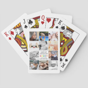 Papa des niedlichen Ersten Vaters   FotoCollage Spielkarten