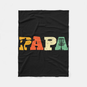 Papa Disc Golf Liebhaber Frisbee Golf spielender V Fleecedecke