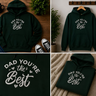 Papa, du bist das beste Geschenk Bestickter Hoodie