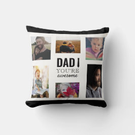 Papa, du bist phantastische Collage Typografie Kissen