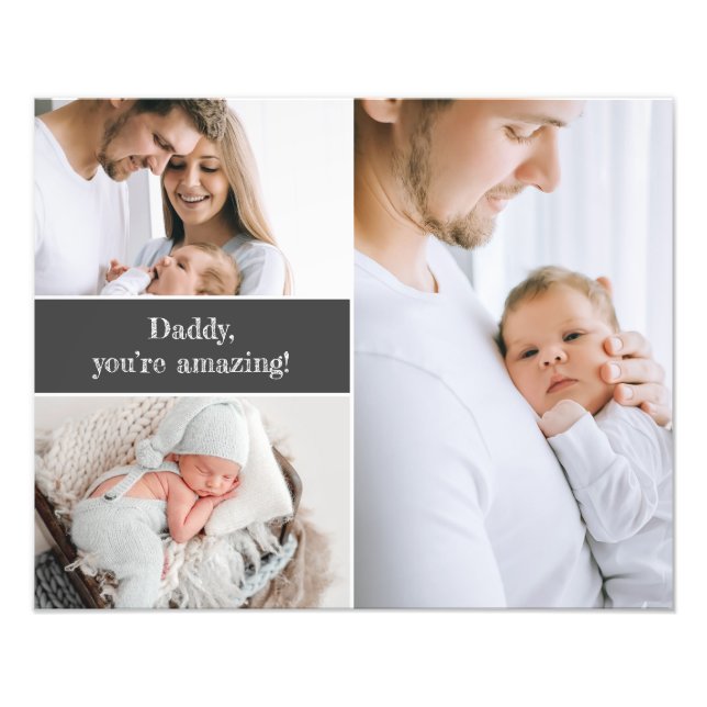 Papa, du bist phantastischer Foto-Collage-Brauch Fotodruck (Vorne)