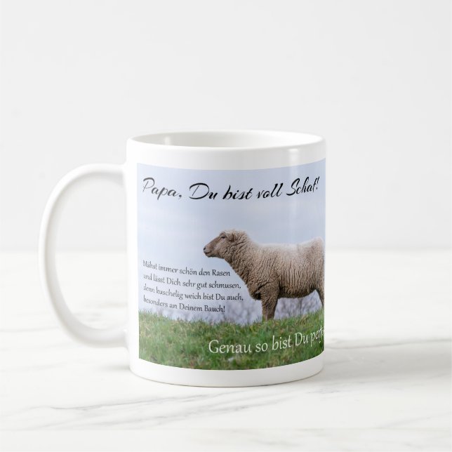 Papa, Du bist voll Schaf! Kaffeetasse (Links)