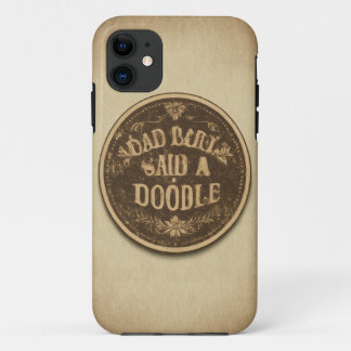 Papa d'un Coque mobile Doodle Vintage Wood