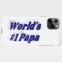 Papa dunkelblauer Text iPhone Gehäuse
