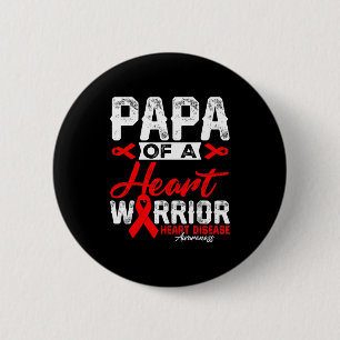 Papa eines Herzens Kriegers Herzkrankheit rotes Ba Button