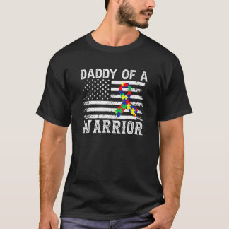 Papa eines Krieger-Autismus-Bewusstsein für Mama V T-Shirt