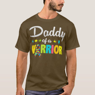 Papa eines Vaters der Kriegerfamilie Welt Autismus T-Shirt