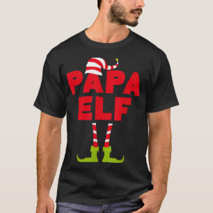 Papa Elf Funny Matching Weihnachtskostüm T-Shirt