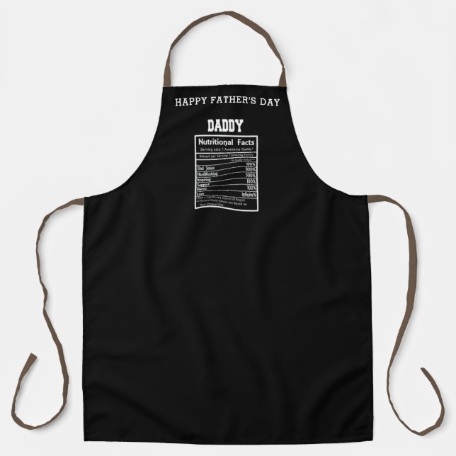 Papa Ernährungsfakten Schürze des Vaters (Vorderseite)