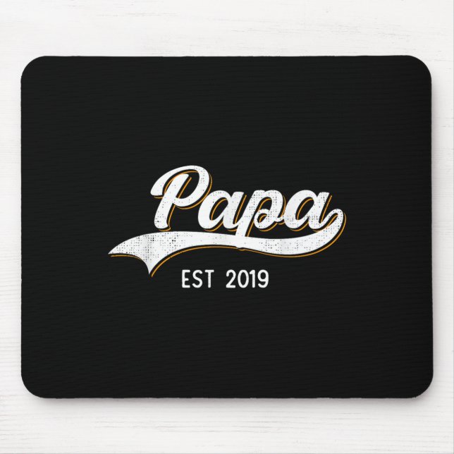 Papa Est 2019 Soon To Be Grandpa To Be Announcemen Mousepad (Vorne)