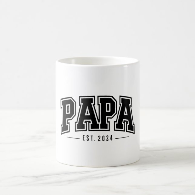 Papa Est. 2024 - Feiern der neuen Großväter Kaffeetasse (Mittel)