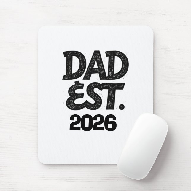 Papa Est 2026 Stolzer Vater seit Mousepad (Mit Mouse)