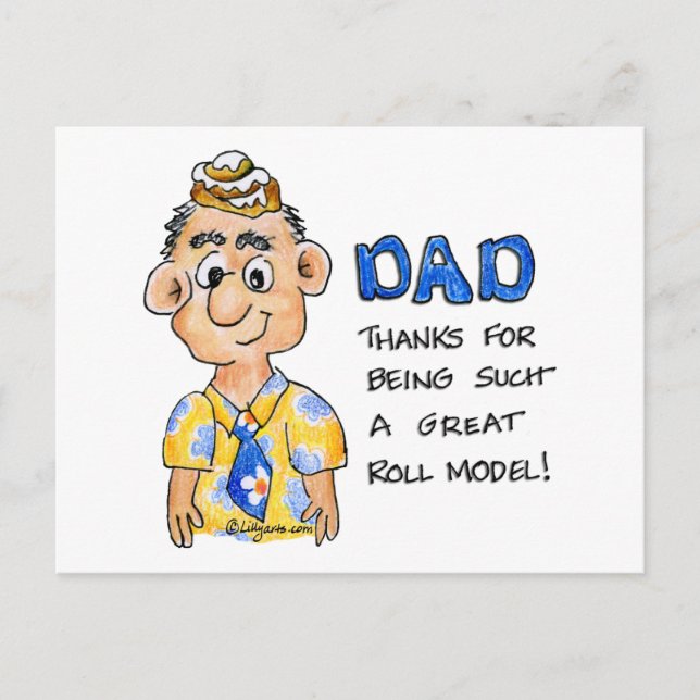 Papa est mon modèle ROLL Carte postale (Devant)