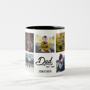 Papa Est. Mug photo personnalisée 2018