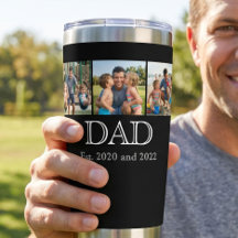 Papa Est. White Bold Minimale Text 3 Fotos