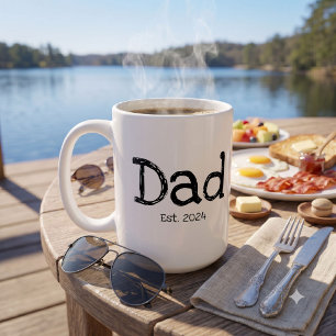 Papa Established Fett Schwarz Weiß Kaffeetasse