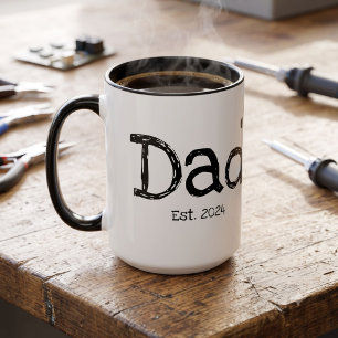 Papa Established Fett Schwarz Weiß Zweifarbige Tasse
