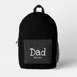 Papa Established Fett Weißer Text Schwarz Bedruckter Rucksack