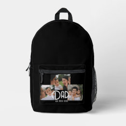 Papa Established Grunge Text 3 Foto Bedruckter Rucksack