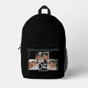 Papa Established Grunge Text 3 Foto Bedruckter Rucksack