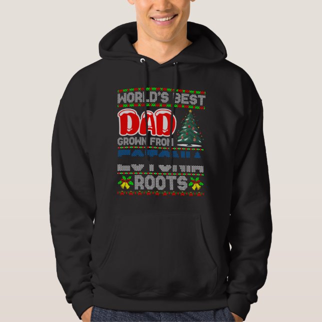 Papà Estland Weihnachtsgeschenk-Idee Hässlicher Pu Hoodie (Vorderseite)