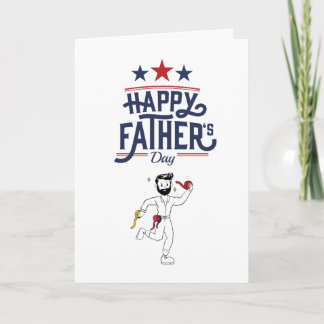 Papa et son ruban adhésif - Carte de la Fête des P