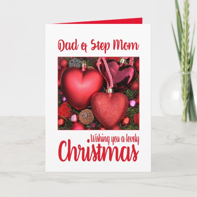 Papa et Step Maman Jolie carte de Noël (Devant)
