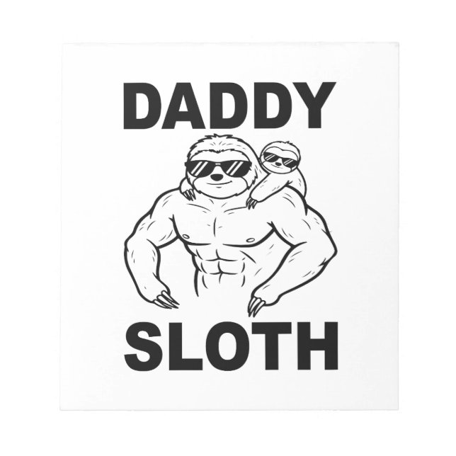 Papa Faultier Notizblock (Vorderseite)