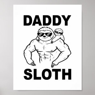 Papa Faultier Poster