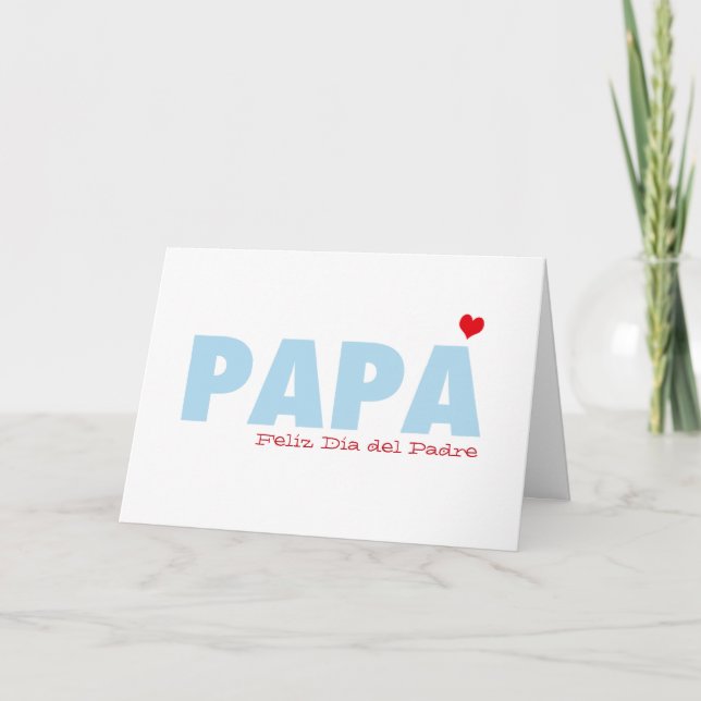 Papa Feliz Dia Del Padre Karte (Vorderseite)