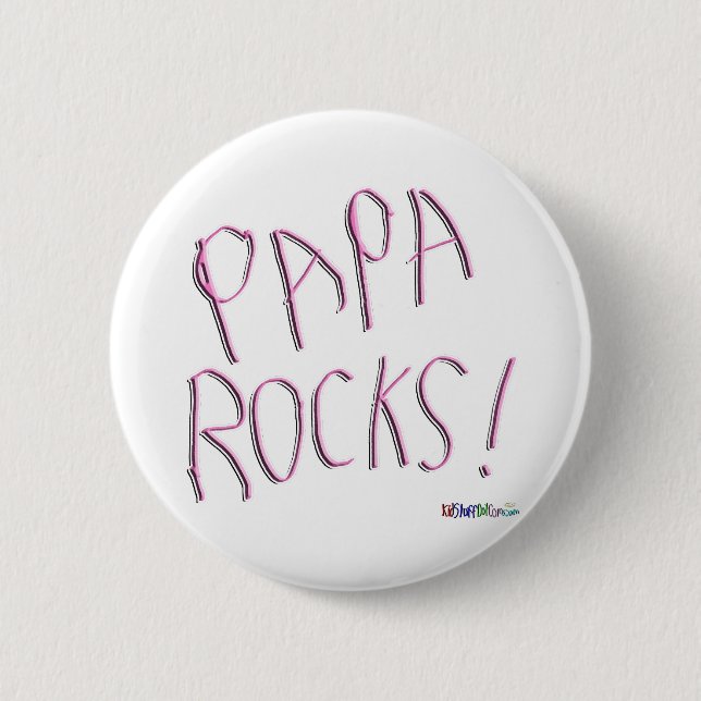 Papa-Felsen! Knopf Button (Vorderseite)