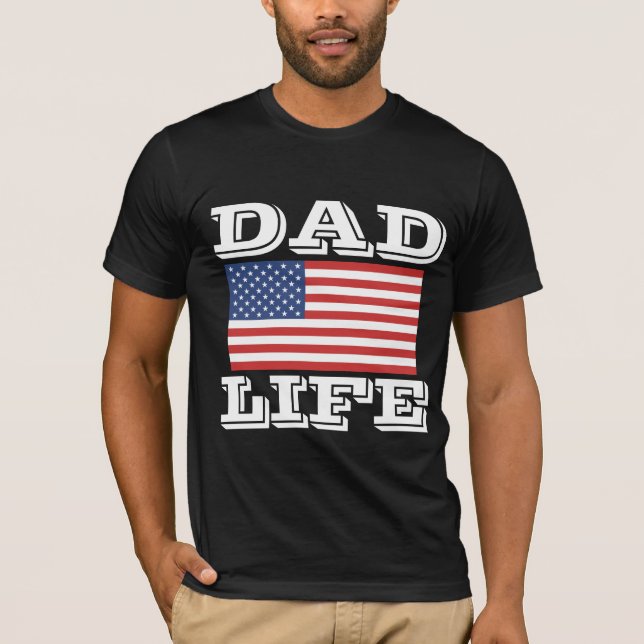 PAPA FÊTE DES PÈRES DE VIE T-SHIRTS PATRIOTIQUES (Devant)