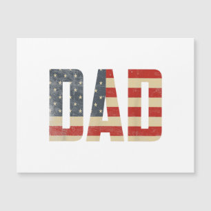 Papa Fett Patrioten-Amerikanische-Flagge Vatertag  Magnetkarte