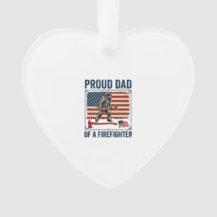Papa fier d'un pompier drapeau vintage Vector_1